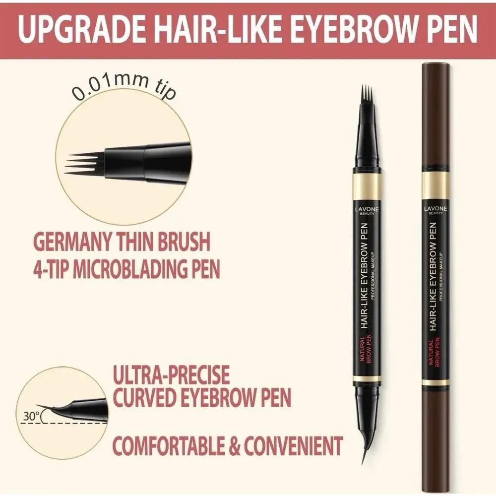 LAVONE Eyebrow Pen and 2-in-1 Pencil Soft Brown NEW